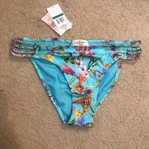 NWT Jessica Simpson Bikini Bottoms Sz L